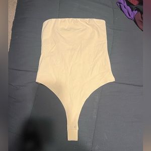 Nude strapless women’s bodysuit